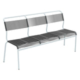 Schaffner Säntis Banc Spaghetti 3 places sans accoudoirs – Anthracite 77 / Bleu Pastel 51