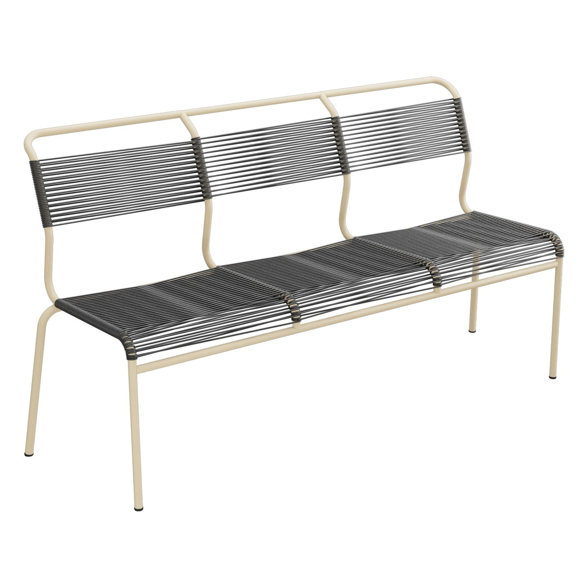 Schaffner Säntis Banc Spaghetti 3 places sans accoudoirs – Anthracite 77 / Marron Pastel 83