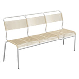 Schaffner Säntis Banc Spaghetti 3 places sans accoudoirs – Marron Pastel 83 / Galvanisé à chaud 02