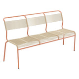 Schaffner Säntis Banc Spaghetti 3 places sans accoudoirs – Marron Pastel 83 / Terracotta 84
