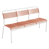 Schaffner Säntis Banc Spaghetti 3 places sans accoudoirs – Terracotta 84 / Blanc 90