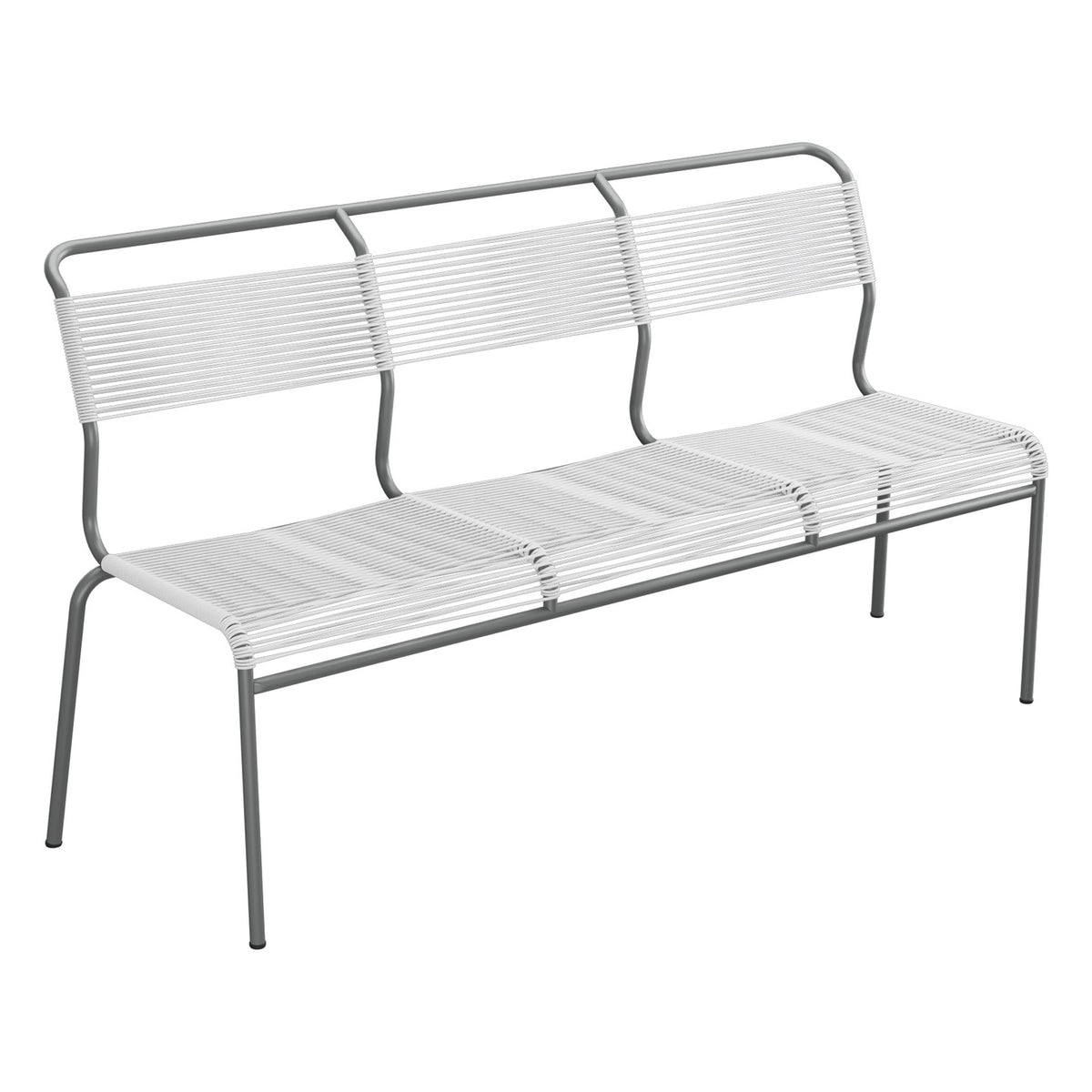 Schaffner Säntis Banc Spaghetti 3 places sans accoudoirs – Blanc 90 / Graphite 73