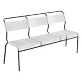 Schaffner Säntis Banc Spaghetti 3 places sans accoudoirs – Blanc 90 / Anthracite 77