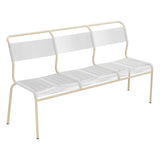 Schaffner Säntis Banc Spaghetti 3 places sans accoudoirs – Blanc 90 / Marron Pastel 83