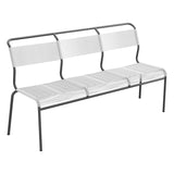 Schaffner Säntis Banc Spaghetti 3 places sans accoudoirs – Blanc 90 / Noir 91