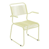 Schaffner Säntis Fauteuil repas Spaghetti pieds en luge – Jaune Buis 18 / Jaune Buis 18