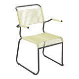 Schaffner Säntis Fauteuil repas Spaghetti pieds en luge – Jaune Buis 18 / Anthracite 77