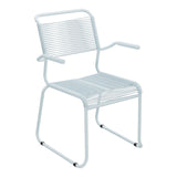 Schaffner Säntis Fauteuil repas Spaghetti pieds en luge – Bleu Pastel 51 / Bleu Pastel 51