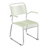 Schaffner Säntis Fauteuil repas Spaghetti pieds en luge – Vert Pastel 64 / Galvanisé à chaud 02
