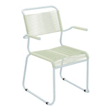 Schaffner Säntis Fauteuil repas Spaghetti pieds en luge – Vert Pastel 64 / Bleu Pastel 51