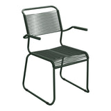 Schaffner Säntis Fauteuil repas Spaghetti pieds en luge – Vert Sapin 66 / Vert Sapin 66