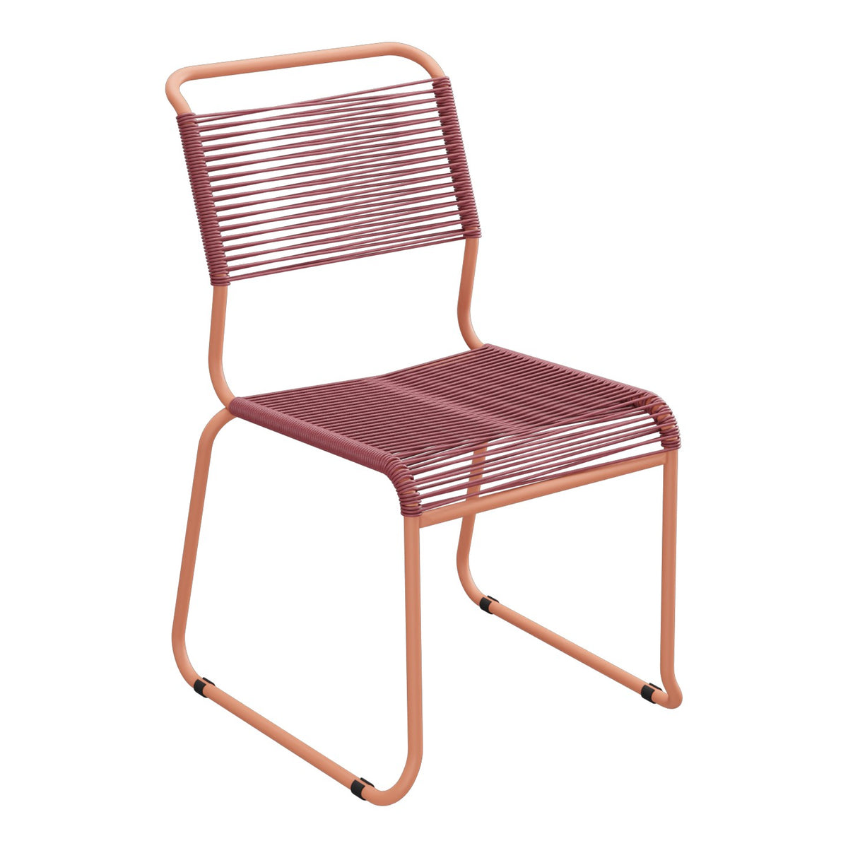 Schaffner Säntis Chaise luge Spaghetti – Bordeaux 38 / Terracotta 84