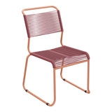 Schaffner Säntis Chaise luge Spaghetti – Bordeaux 38 / Terracotta 84