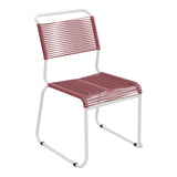 Schaffner Säntis Chaise luge Spaghetti – Bordeaux 38 / Blanc 90