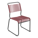 Schaffner Säntis Chaise luge Spaghetti – Bordeaux 38 / Noir 91