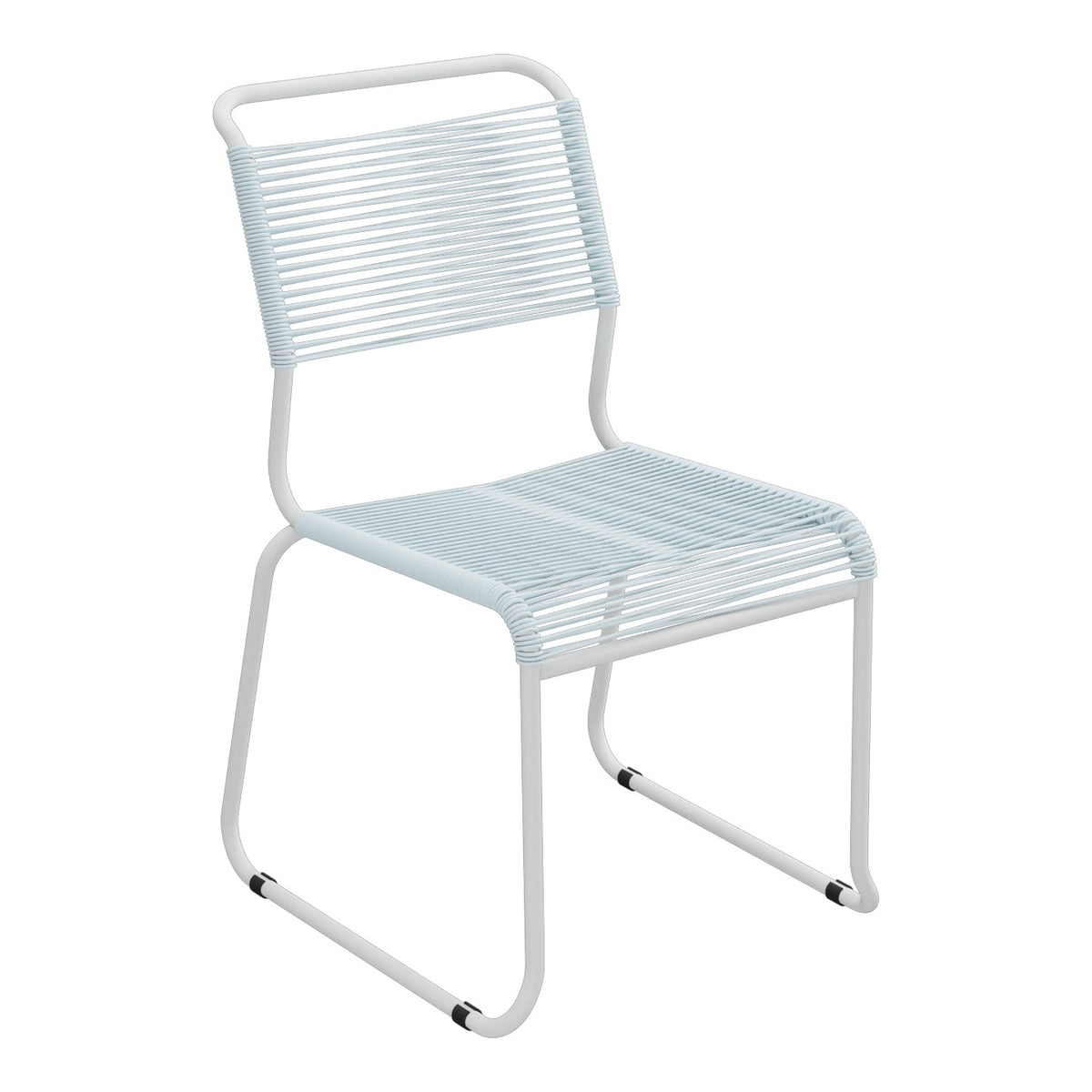 Schaffner Säntis Chaise luge Spaghetti – Bleu Pastel 51 / Gris Argent 78
