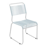 Schaffner Säntis Chaise luge Spaghetti – Bleu Pastel 51 / Gris Argent 78