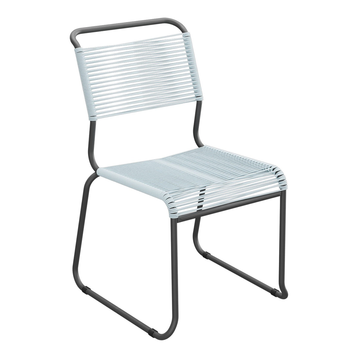 Schaffner Säntis Chaise luge Spaghetti – Bleu Pastel 51 / Noir 91