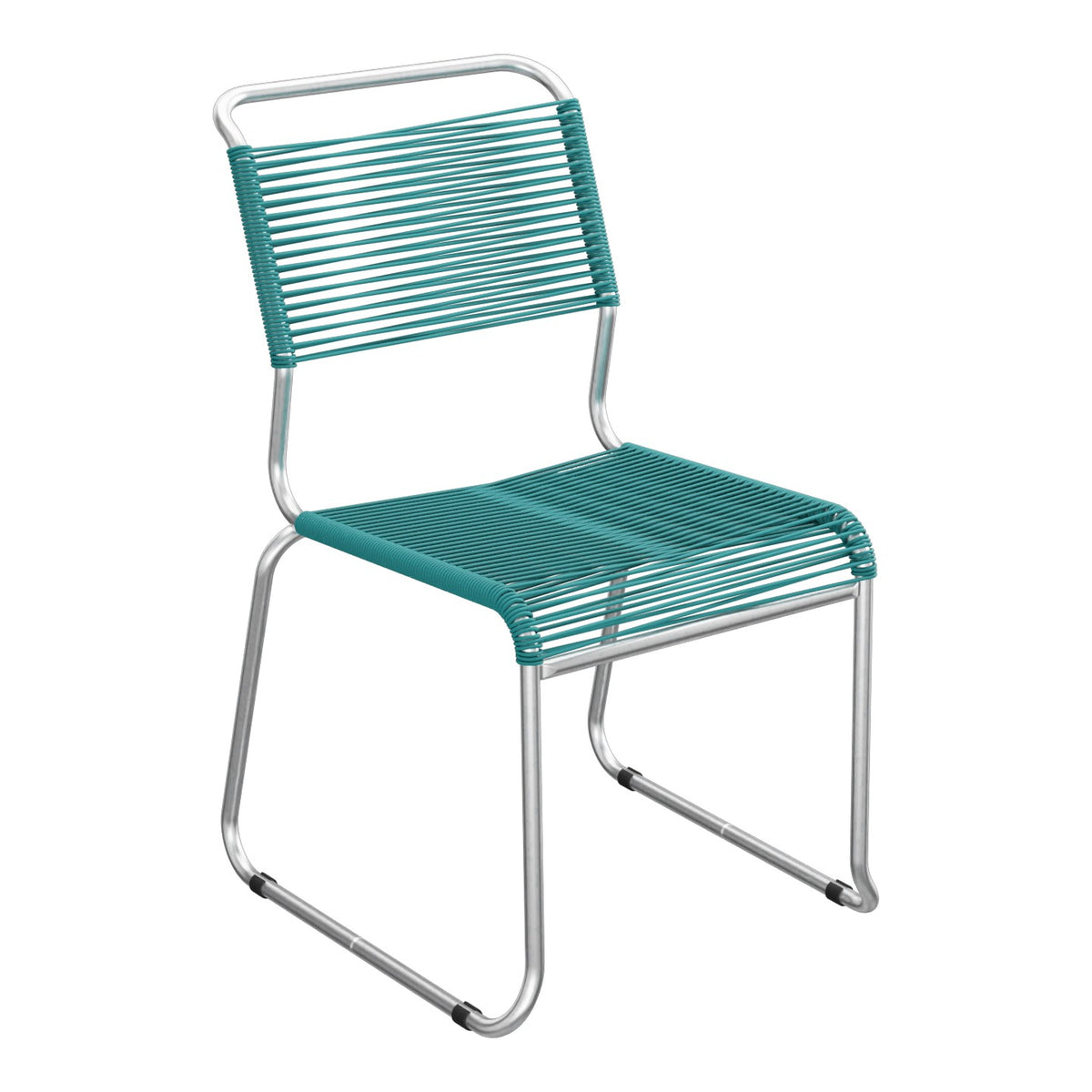 Schaffner Säntis Chaise luge Spaghetti – Bleu Kali 56 / Galvanisé à chaud 02