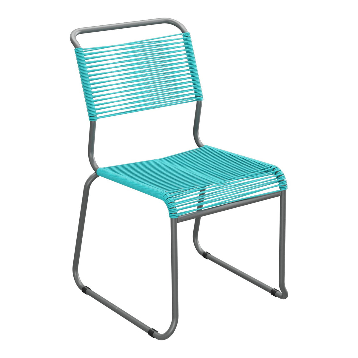 Schaffner Säntis Chaise luge Spaghetti – Turquoise 58 / Graphite 73