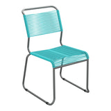 Schaffner Säntis Chaise luge Spaghetti – Turquoise 58 / Graphite 73