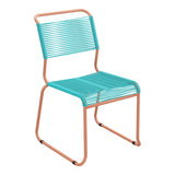 Schaffner Säntis Chaise luge Spaghetti – Turquoise 58 / Terracotta 84