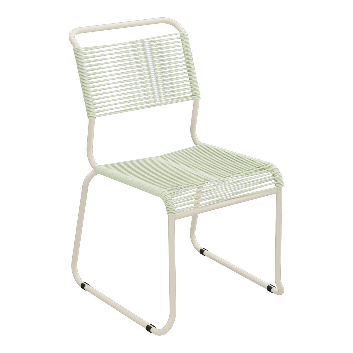 Schaffner Säntis Chaise luge Spaghetti – Vert pastel 64 / Sable Pastel 15