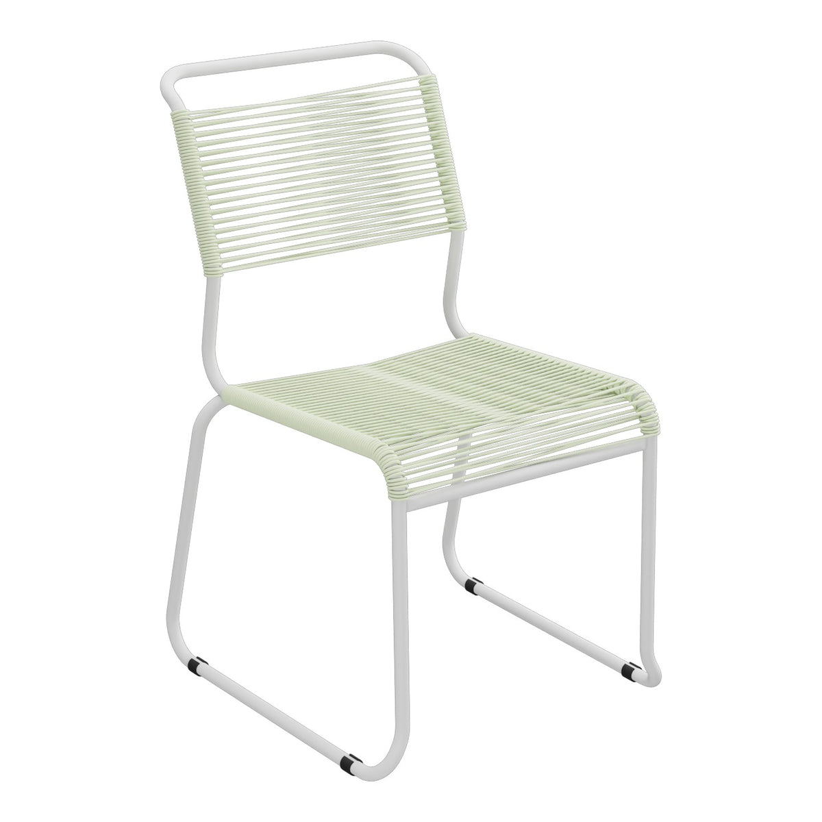 Schaffner Säntis Chaise luge Spaghetti – Vert pastel 64 / Gris Argent 78
