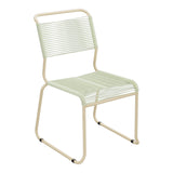 Schaffner Säntis Chaise luge Spaghetti – Vert pastel 64 / Marron Pastel 83