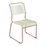 Schaffner Säntis Chaise luge Spaghetti – Vert pastel 64 / Terracotta 84