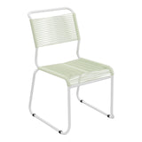Schaffner Säntis Chaise luge Spaghetti – Vert pastel 64 / Blanc 90