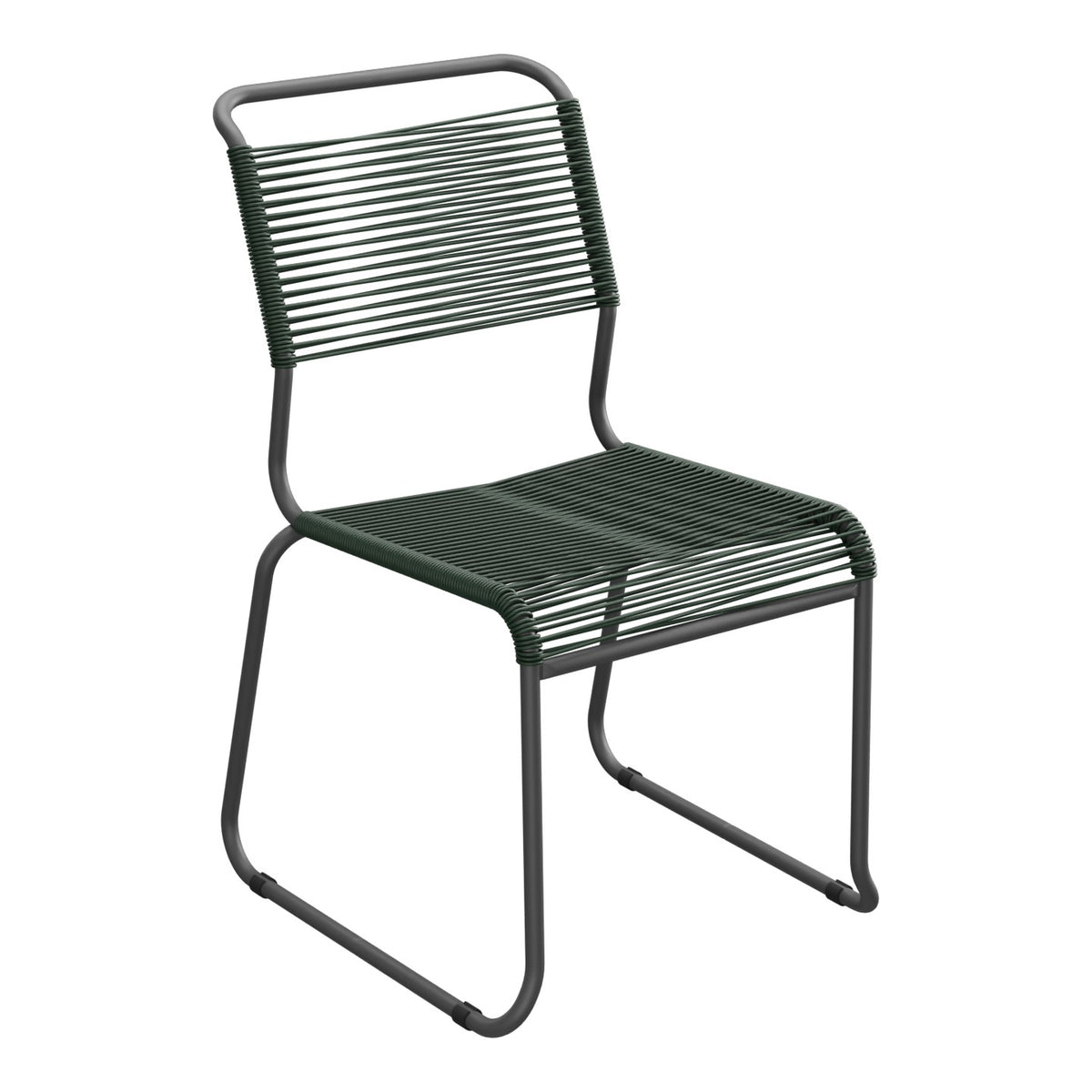 Schaffner Säntis Chaise luge Spaghetti – Vert Sapin 66 / Noir 91