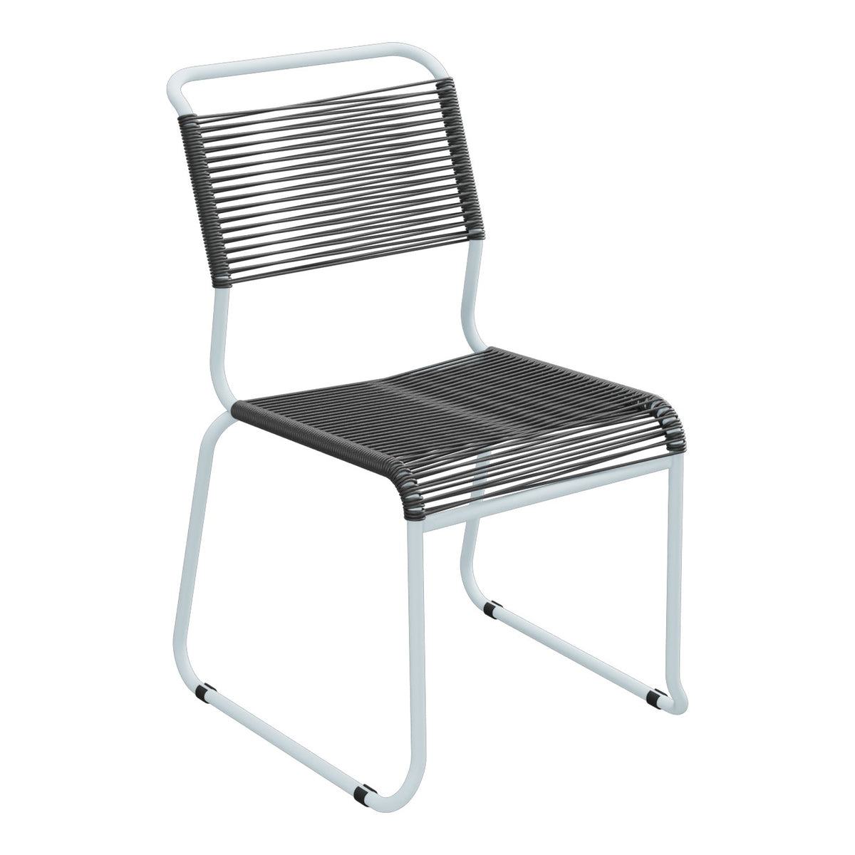 Schaffner Säntis Chaise luge Spaghetti – Anthracite 77 / Bleu Pastel 51