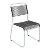 Schaffner Säntis Chaise luge Spaghetti – Anthracite 77 / Bleu Pastel 51