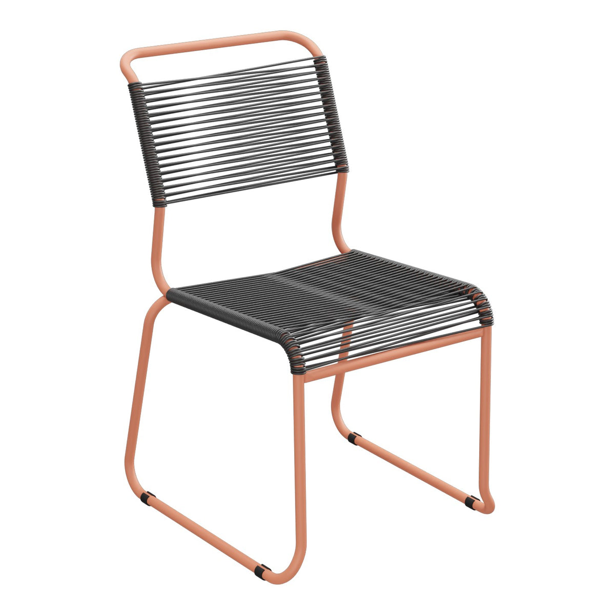 Schaffner Säntis Chaise luge Spaghetti – Anthracite 77 / Terracotta 84