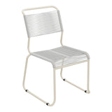Schaffner Säntis Chaise luge Spaghetti – Gris Argent 78 / Sable Pastel 15