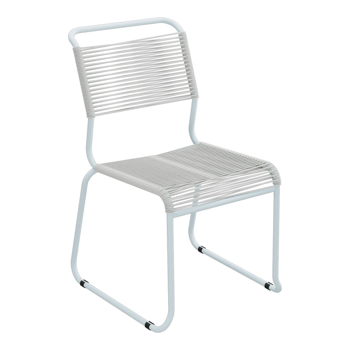 Schaffner Säntis Chaise luge Spaghetti – Gris Argent 78 / Bleu Pastel 51