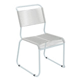 Schaffner Säntis Chaise luge Spaghetti – Gris Argent 78 / Bleu Pastel 51