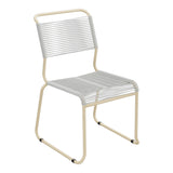 Schaffner Säntis Chaise luge Spaghetti – Gris Argent 78 / Marron Pastel 83