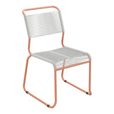 Schaffner Säntis Chaise luge Spaghetti – Gris Argent 78 / Terracotta 84