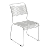 Schaffner Säntis Chaise luge Spaghetti – Gris Argent 78 / Blanc 90