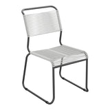 Schaffner Säntis Chaise luge Spaghetti – Gris Argent 78 / Noir 91
