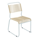 Schaffner Säntis Chaise luge Spaghetti – Marron Pastel 83 / Bleu Pastel 51