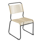 Schaffner Säntis Chaise luge Spaghetti – Marron Pastel 83 / Noir 91