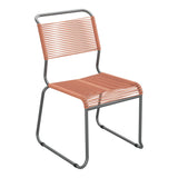 Schaffner Säntis Chaise luge Spaghetti – Terracotta 84 / Graphite 73