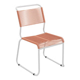 Schaffner Säntis Chaise luge Spaghetti – Terracotta 84 / Gris Argent 78