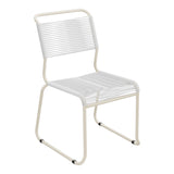 Schaffner Säntis Chaise luge Spaghetti – Blanc 90 / Sable Pastel 15