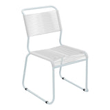 Schaffner Säntis Chaise luge Spaghetti – Blanc 90 / Bleu Pastel 51
