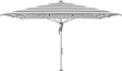 Glatz Parasol FORTELLO LED easy carre Cat.5 570 Steel Stripe