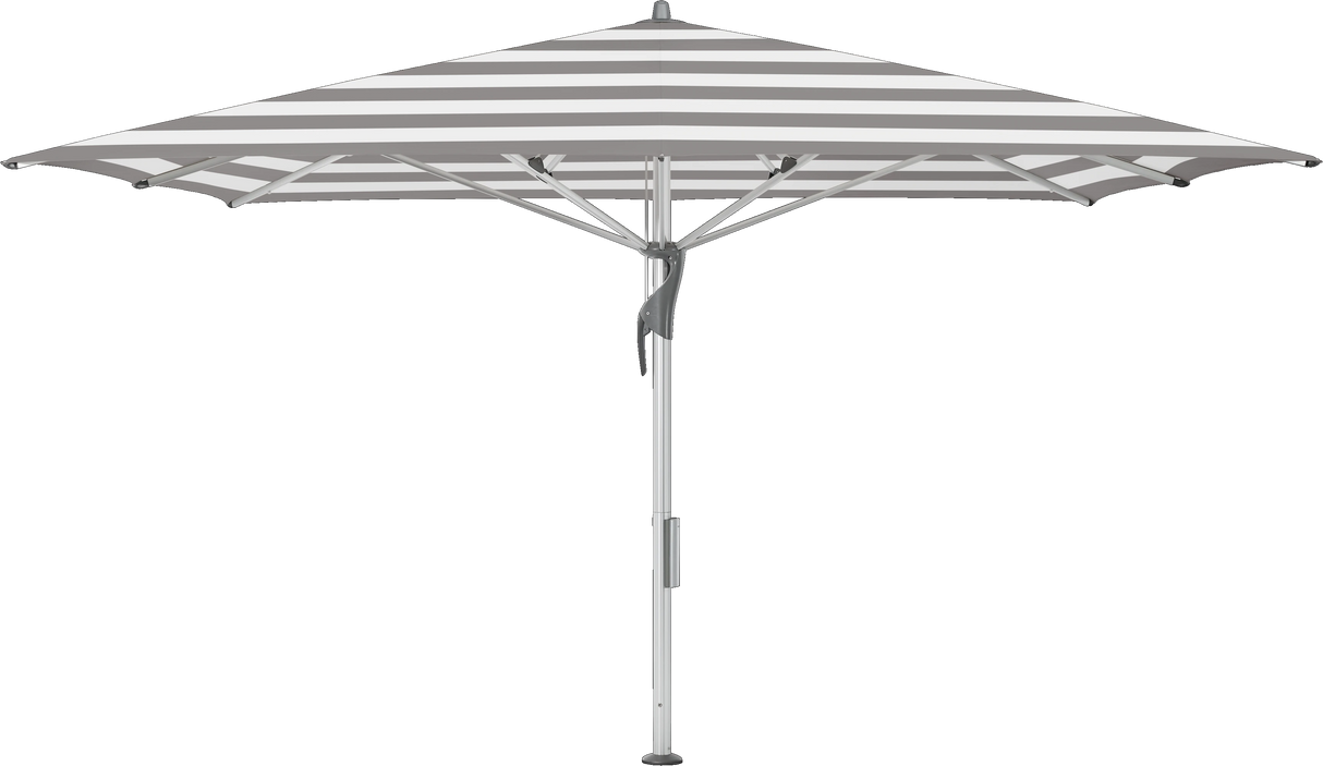 Glatz Parasol FORTELLO LED easy carre Cat.5 570 Steel Stripe